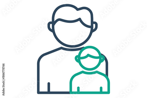 parental icon. line icon style. icon related to retirement. benefit elements vector illustration