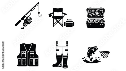 Fishing gear and equipment for outdoor adventure