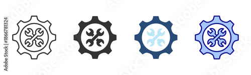 Mechanic Icon Set. Designed In Multi Style