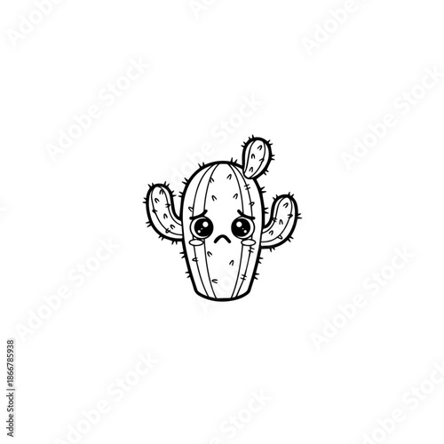 Crying Cactus Illustration