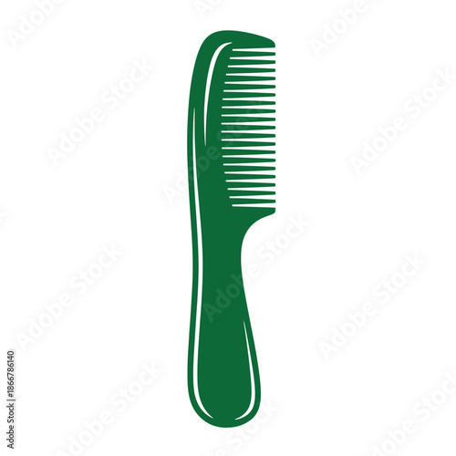 Green wide toothed comb for hair care and styling tools  personal grooming