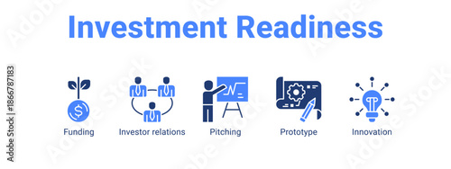 Investment Readiness web banner icon vector illustration concept for  with icon of Funding, Investor relations.