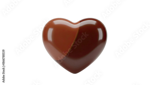 Heart-shaped chocolate with two tones