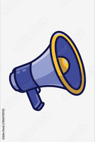 Announcing Loudly with a Vintage Style Megaphone Illustration