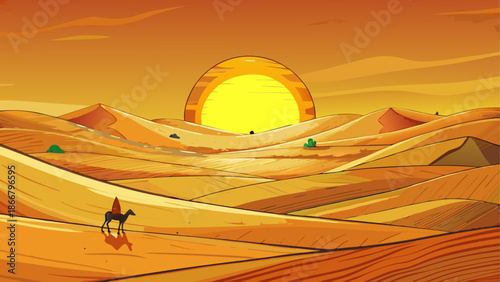 Sunset over the dunes