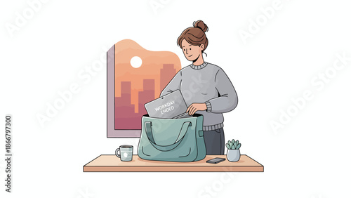 Woman Crafting Tote Bag At Table Studio.