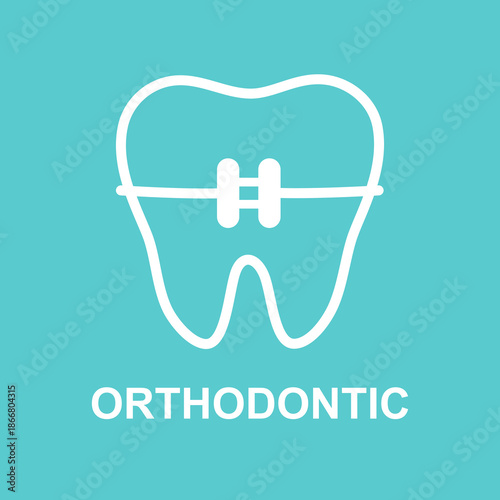 Orthodontic logo concept banner template vector illustration. Dental  health.