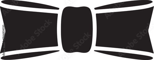 Elegant bow tie silhouette vector illustration with stylish fashion accessory design element