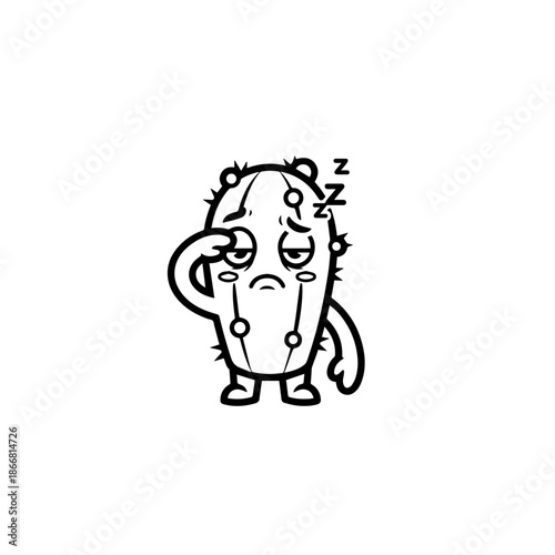 Sleepy Cartoon Cactus