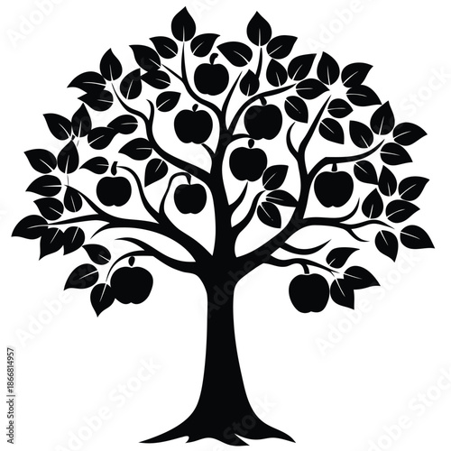 Black palm tree silhouettes vector icon set. Tropical island summer vacation design element. Exotic beach coconut tree logo concept. Nature illustration isolated on white background.