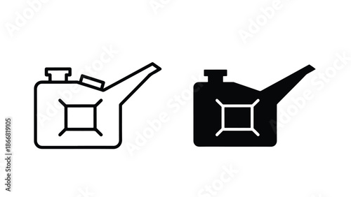 Fuel canisters side by side - SVG and PNG icons - Vector Icons and Stickers - PNG, SVG, EPS - Glyph and solid icon set - Icon vector - Flat Design Icon - line icon set