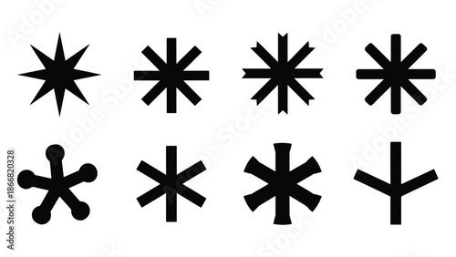 Collection of unique star shapes - SVG and PNG icons - Vector Icons and Stickers - PNG, SVG, EPS - Glyph and solid icon set - Icon vector - Flat Design Icon - line icon set