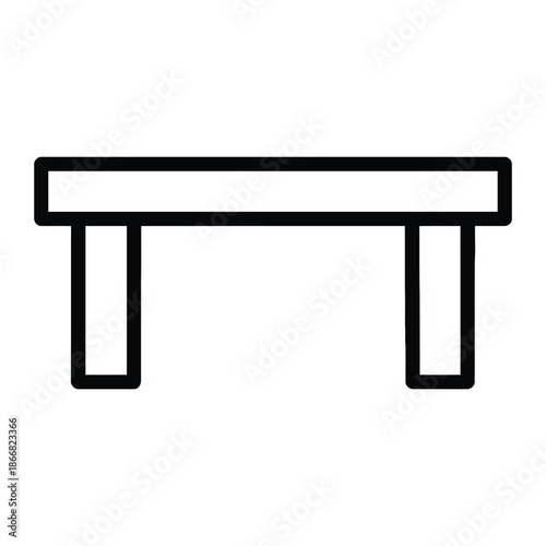 Structural Beam Outline Icon - Construction and Engineering Vector Design