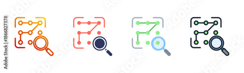 Pattern Recognition Multi Style Icon Set