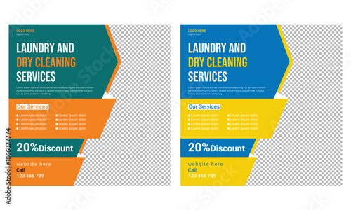 Laundry and dry cleaning services template