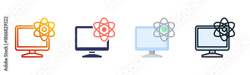 Quantum Computing Multi Style Icon Set