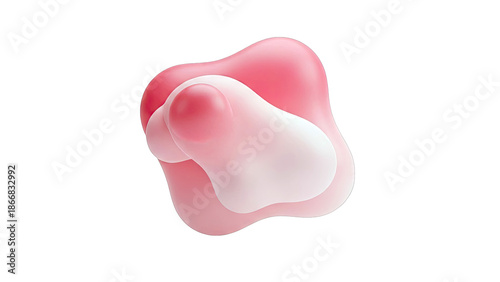 Abstract Pink Blob Forms