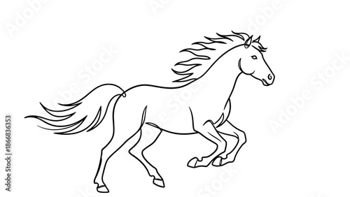running horse outline