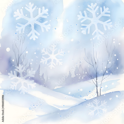 Microscopic View of a Perfect Hexagonal Snowflake - Extreme Close-up of Ice Crystal Structure on Blue Background