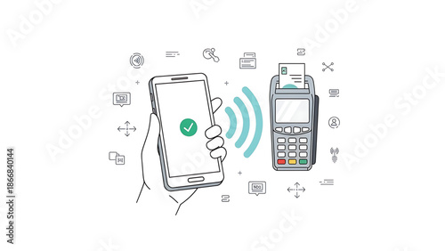 Mobile payment technology with contactless transaction