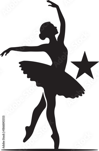 Ballet Dancer Silhouette Design