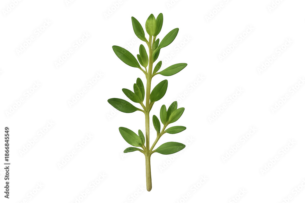 Fototapeta premium Thyme sprig fresh green herb for cooking and seasoning