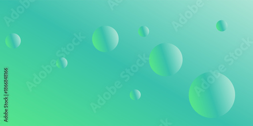 Top geometric shapes composition background. blue and green gradient geometric shapes background for project