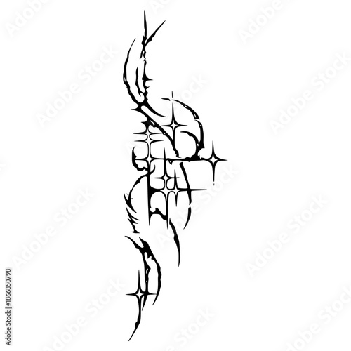 Neo Sigilism Tattoo Design Vector