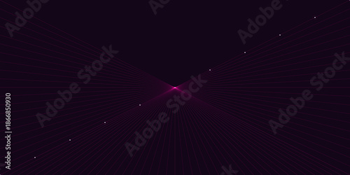 Magenta Pulse 3D Perspective Grid Background with Center Focus for Business Intelligence and Investor Decks