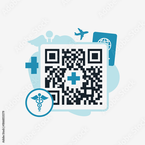 Digital Health Passport QR Code for Travel and Medical Records