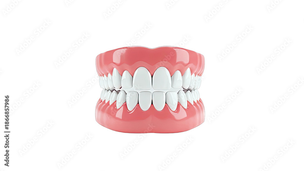 Fototapeta premium Realistic Model of Human Teeth and Gums