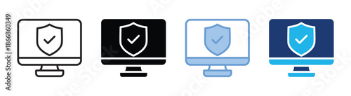 Safety icon set multiple style collection