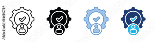 Expert icon set multiple style collection