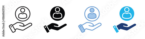 Belief icon set multiple style collection