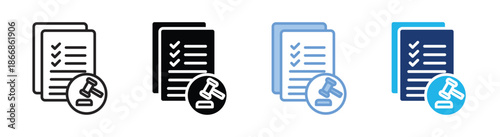 Compliance icon set multiple style collection