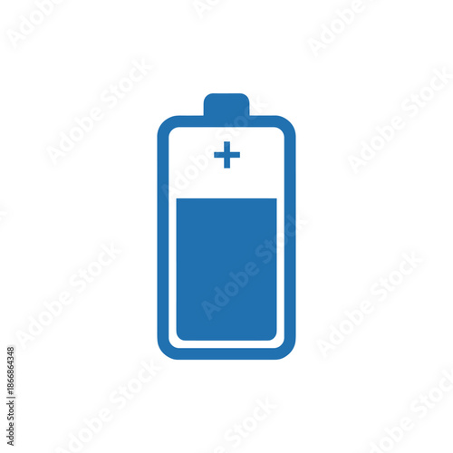 Icon of a full battery charge, representing power, energy, and rechargeability
