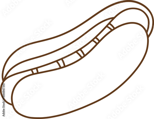 Hot dog and sausage line icon.