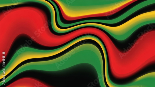 A vibrant and colorful abstract vector graphic design with wavy lines and bold colors