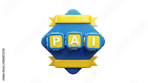 PAI Blocks on Blue Ribbon Banner
