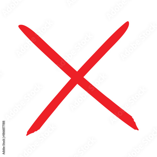 Red cross mark Vector
