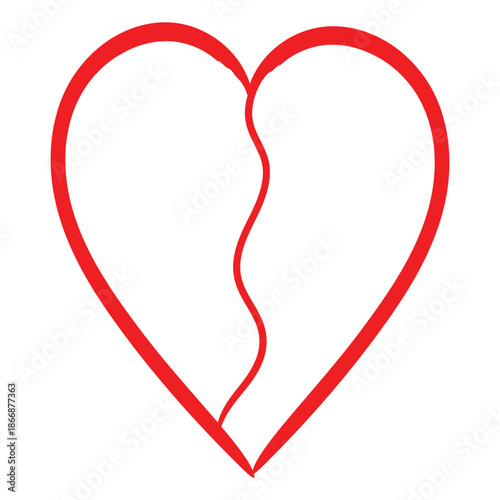 Broken heart Vector