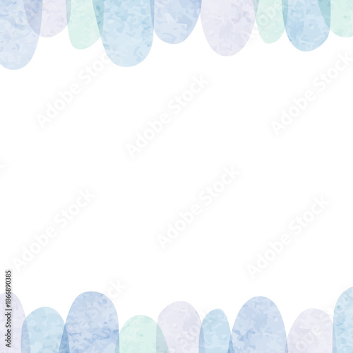 水彩の冬の雪の森の背景フレーム