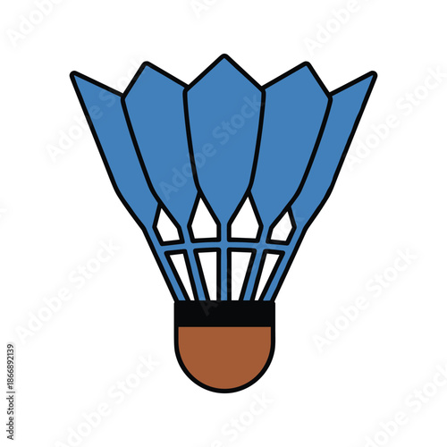 Blue badminton shuttlecock Vector