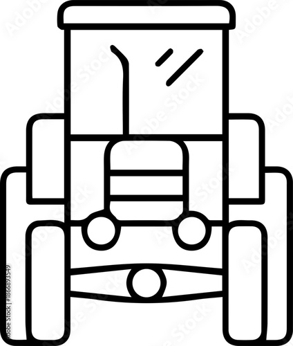 Farm Tractor Line Art