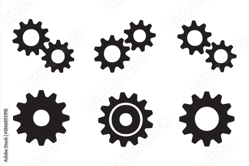 Gear and Settings Icons for Application Management UI