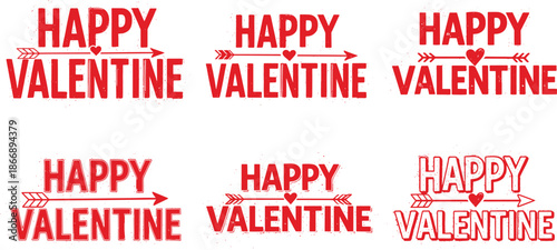 Happy Valentines Day Red Text