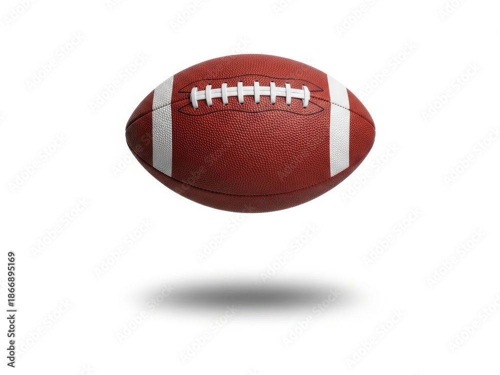 Fototapeta premium American football object floating above white surface