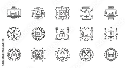 Collection of intricate lock designs