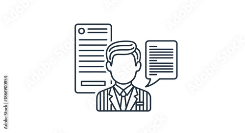 A professional discussing approved documents