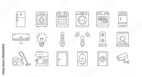 Smart home automation icons